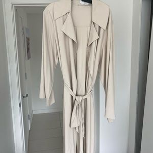 Beige trench coat